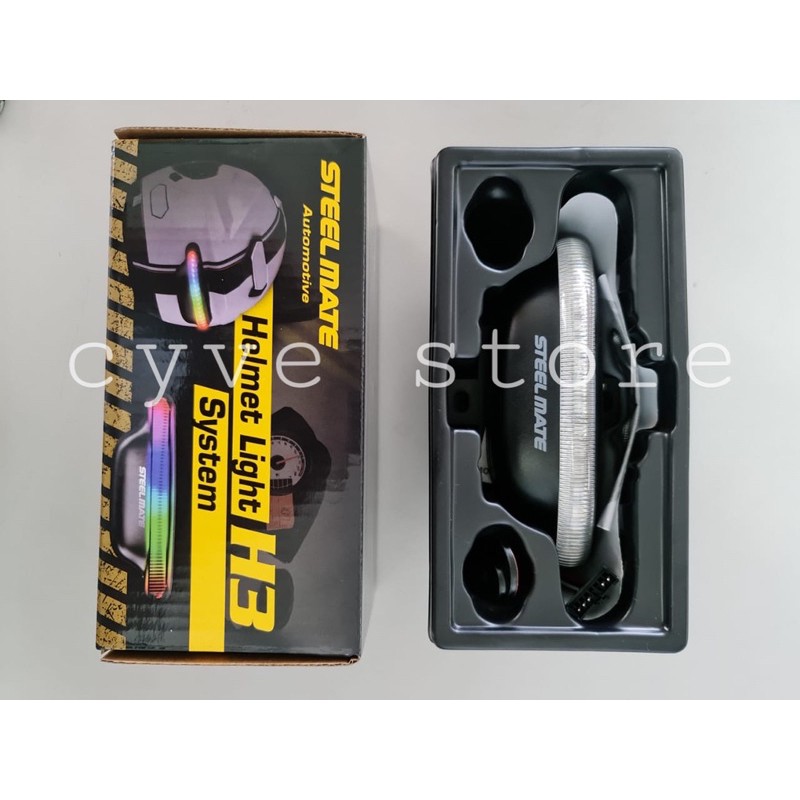 Jual STEELMATE LAMPU HELM MOTOR/HELMET LIGHT SYSTEM Shopee Indonesia
