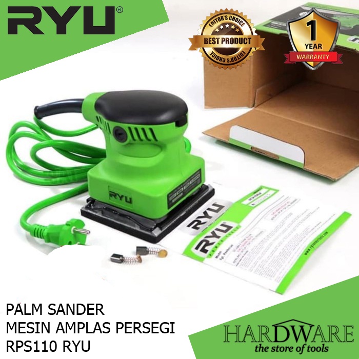 Jual PALM SANDER MESIN AMPLAS PERSEGI PETAK RPS110 RYU KERTAS PASIR ...
