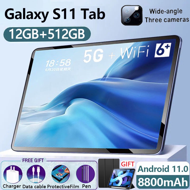 Jual Tablet PC Baru S11 12GB + 512GB Tablet Android 10 inch Layar Full