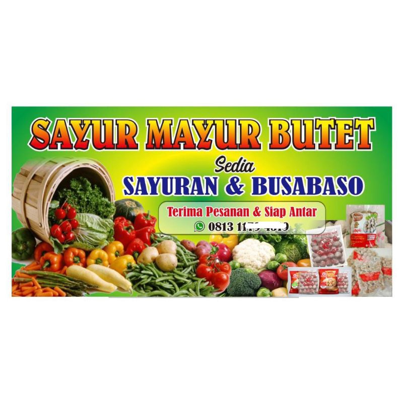 Jual Banner Spanduk Sayur Mayur Kios Buah And Sayur 300x120 Shopee