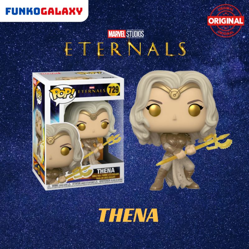 Funko POP! Marvel Eternals - Thena En Pose De Combat Avec épées, Figurine Vinyle #743, édition Walmart Ou Special Edition