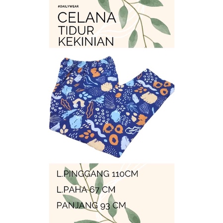 Jual Celana Tidur Panjang Wanita Kekinian Motif Ukuran All Size ...