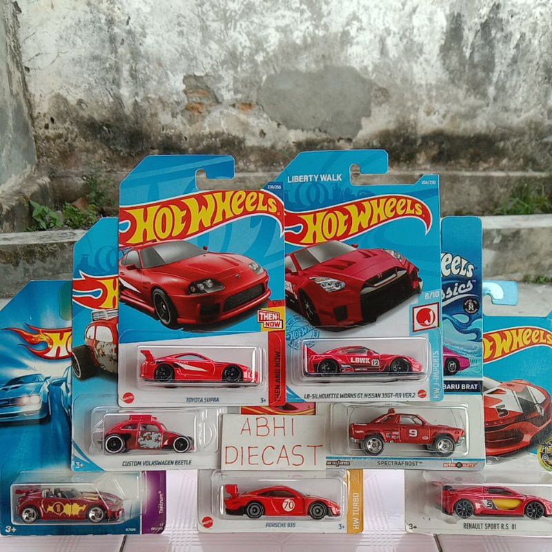 Jual Hotwheels toyota supra merah nissan lbwk merah diecast hot wheels ...