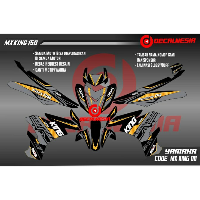 Jual Sticker MX King/Yamaha MX King/Decal MX King/Stiker MX King/Mx ...