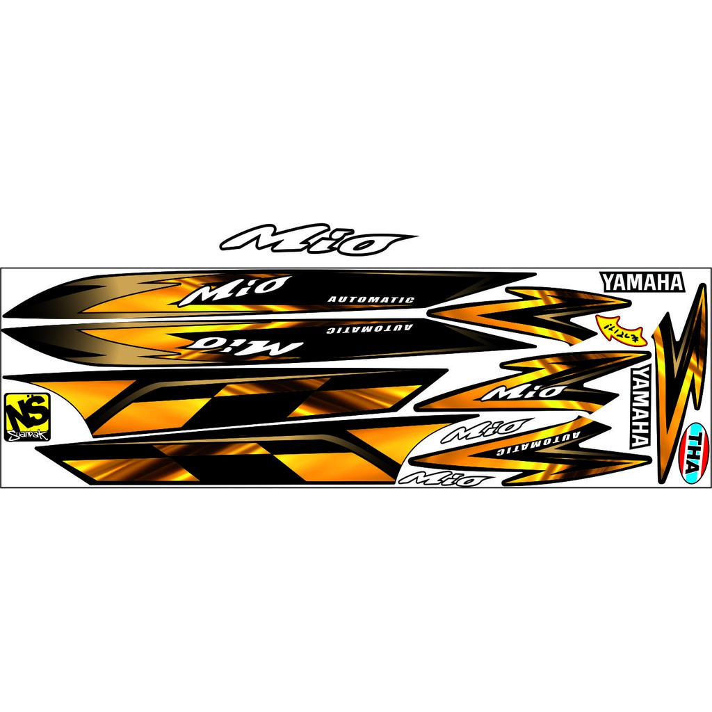 Jual STRIPING VARIASI UNIVERSAL MIO SPOIRTY MIO SMILE OLD GOLD STICKER ...