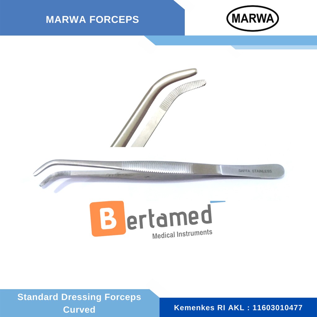 Jual MARWA Pinset Anatomi Bengkok 14 cm / Pinset Anatomis / Thumb ...