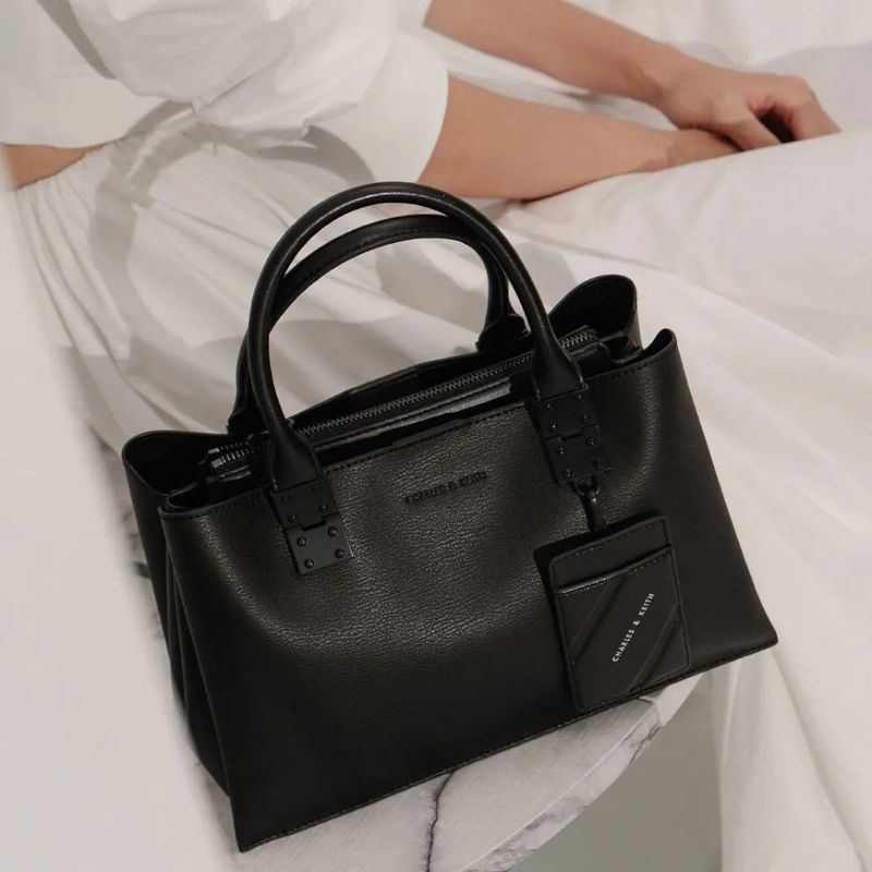 Jual Bag C Double Top Handle Structured Bag / CK Large Double Handle ...