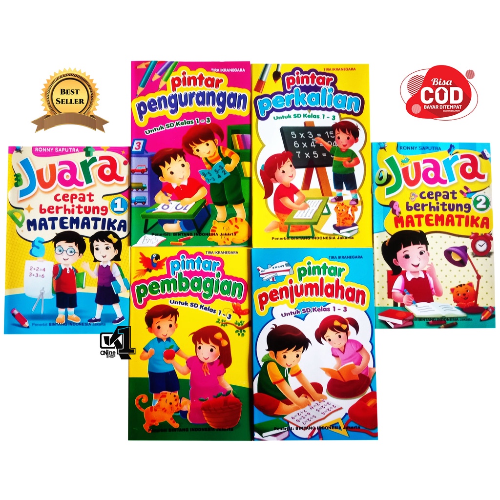 Jual Paket 6 Pcs Buku Juara Cepat Berhitung Matematika Untuk Anak PAUD ...