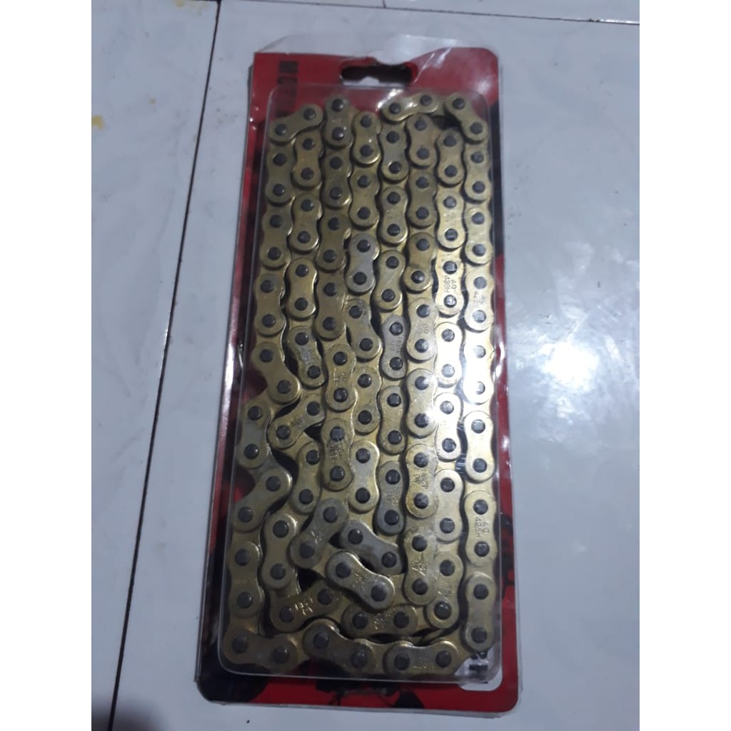 Jual RANTAI MOTOR GOLD EMAS 428H-128L PANJANG TEBAL BAGUS RANTAI ONLY ...