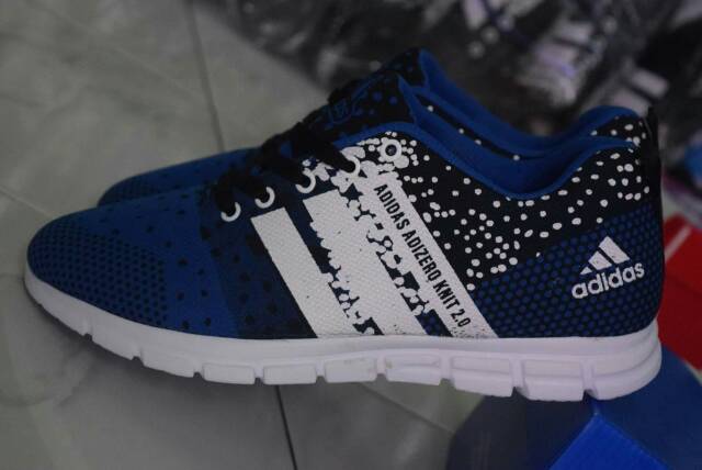 Sepatu adidas adizero knit 2.0 Biru hitam Running Termurah