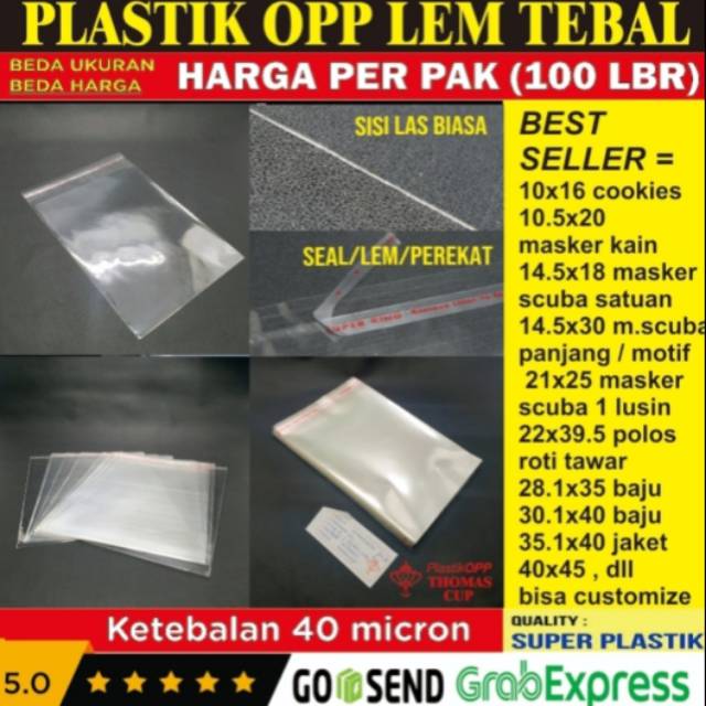 Jual X Cm Plastik Opp Tebal Plastik Opp Seal Plastik Kaca Plastik Opp Lem Shopee