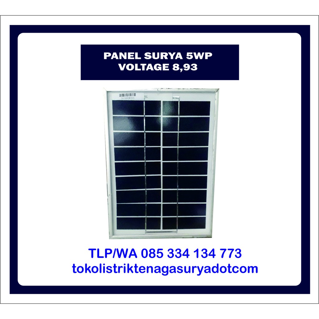 Jual PANEL SURYA 5WP MONOCRYSTALIN TERMURAH (Barang Display) | Shopee ...