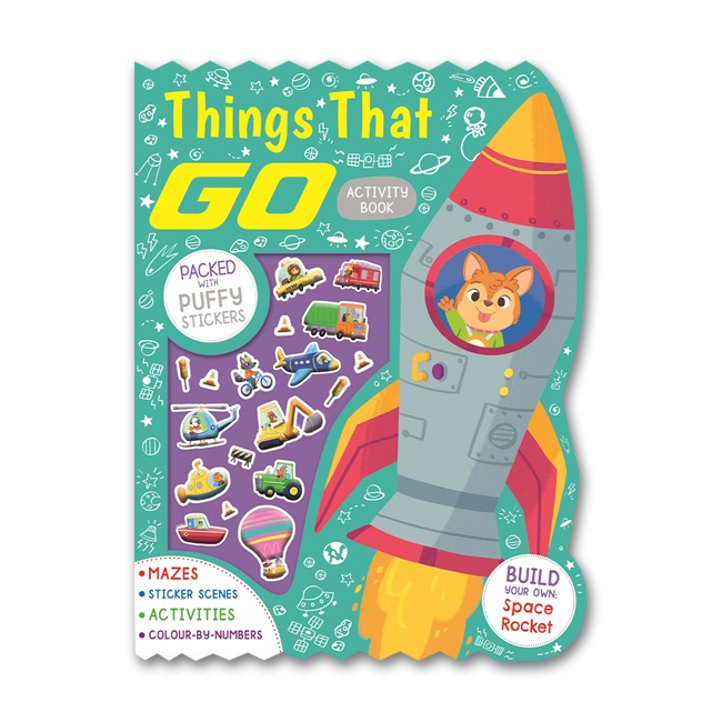 Jual Things That Go Activity Books with puffy stickers | Shopee Indonesia