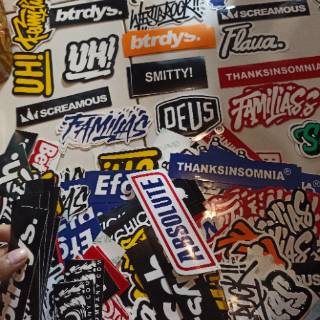 Jual Stiker distro brand isi 50 pcs UKURAN NORMAL Case Phone Aesthetic ...