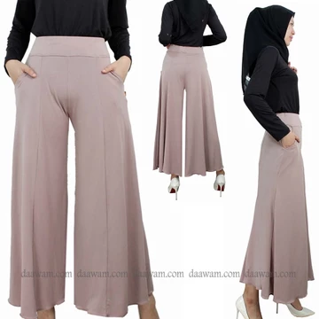Kulot P8 Spesialis Bahan Jersey ByDaawam Kulot Panjang Mayung Dengan Kantong Dan Pinggang Karet