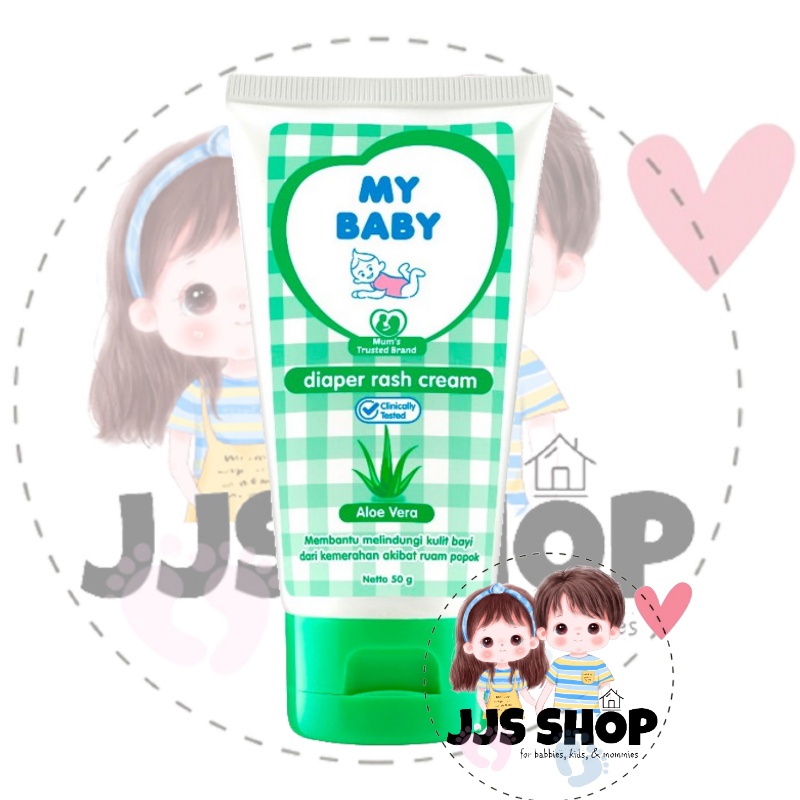 Jual MY BABY DIAPER RASH CREAM WITH ZINC 50G KRIM KULIT SENSITIF IRITASI BIANG KERINGAT RUAM