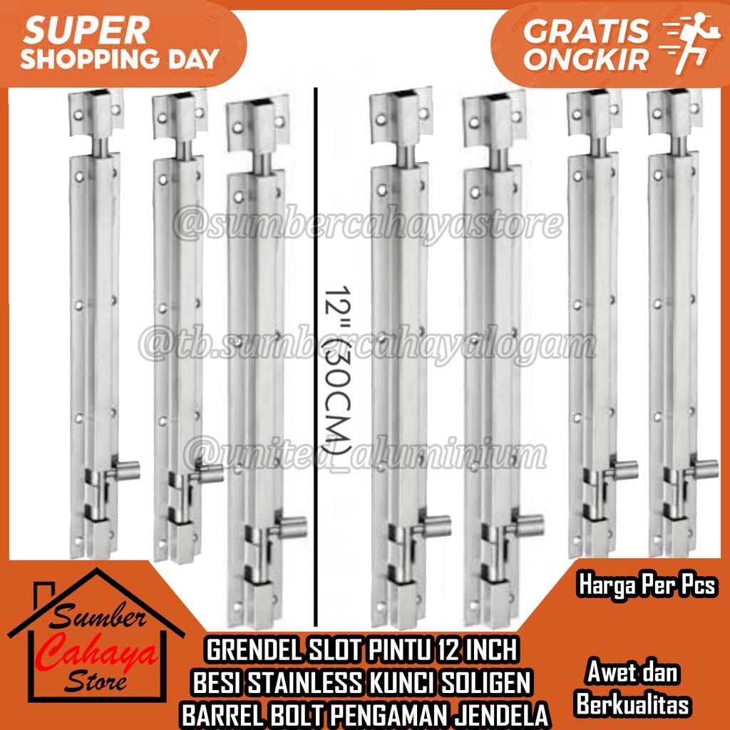 Jual Grendel Slot Pintu Inch Besi Kunci Soligen Barrel Bolt Pengaman Jendela Konci Selot