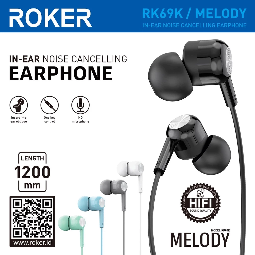 Handsfree / Earphone / Headset Roker Melody rk69k