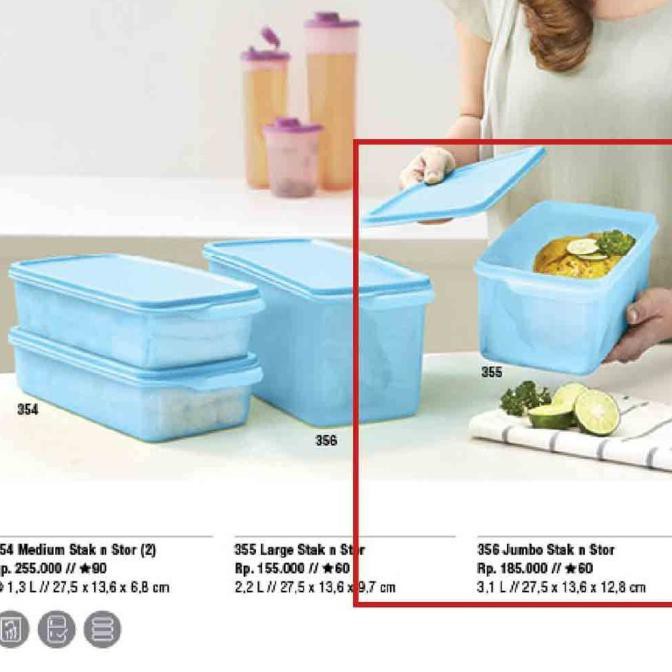 Jual Tupperware Tuperware Tuper ware Jumbo Stak N Stor toska | Shopee ...