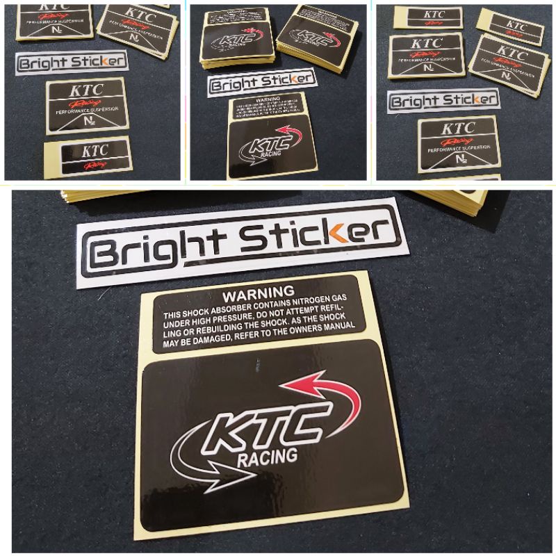 Jual STICKER SHOCK KTC RACING DAN WARNING,KTC RACING N2 PRINCUTT ...