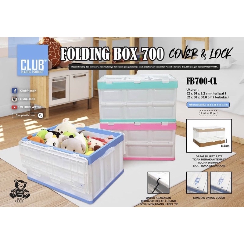 Jual Club Folding Box 700 Cover & Lock / Container Box Serbaguna ...