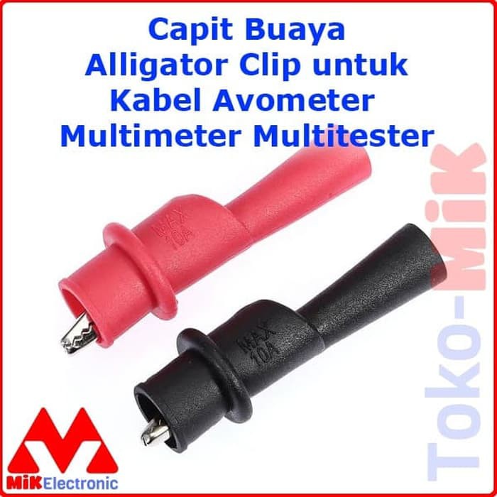 Jual CAPIT BUAYA ALLIGATOR CLIP UNTUK KABEL AVOMETER MULTIMETER ...