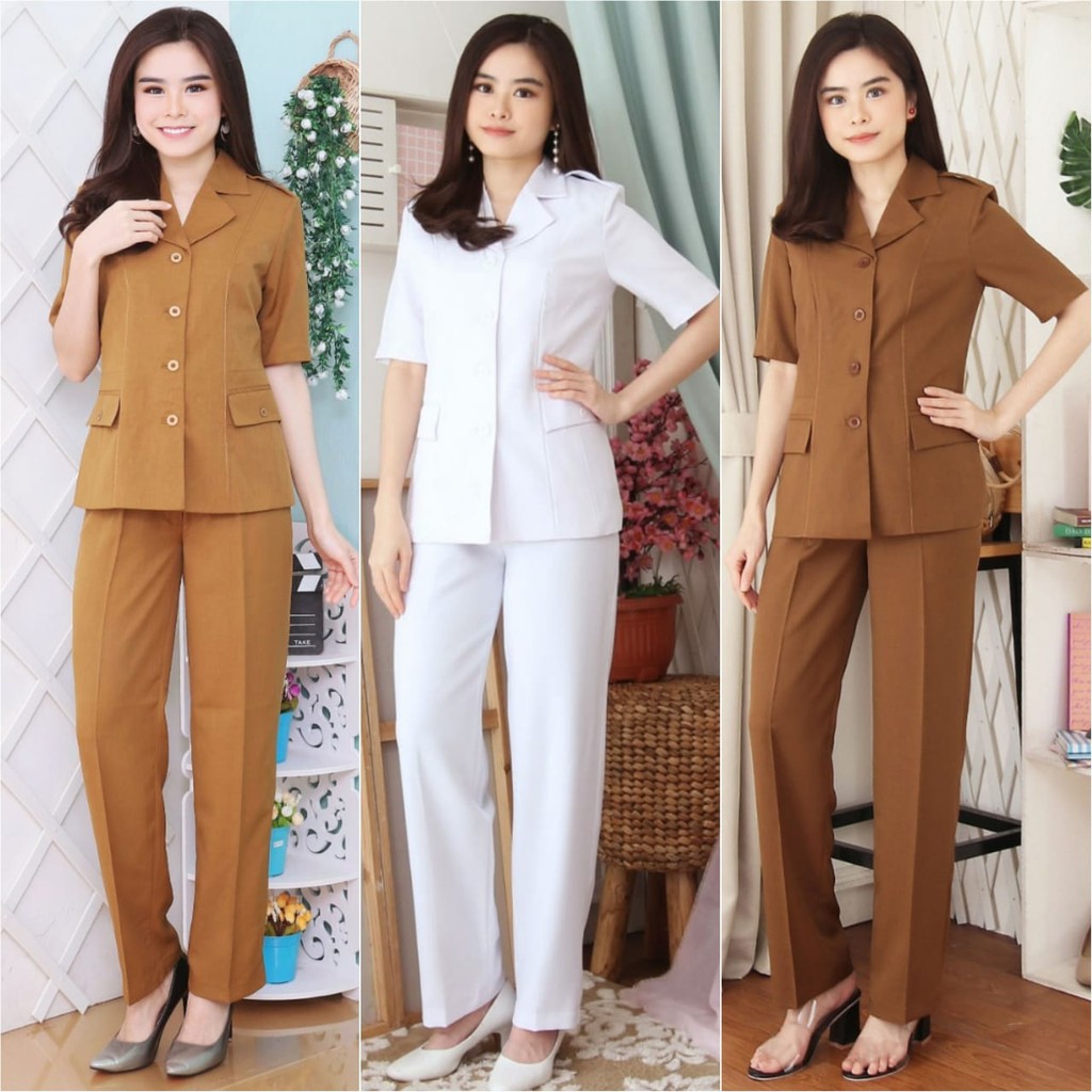 Jual Setelan Jas Wanita Bandv Lynelle Seragam Kerja Blazer Wanita