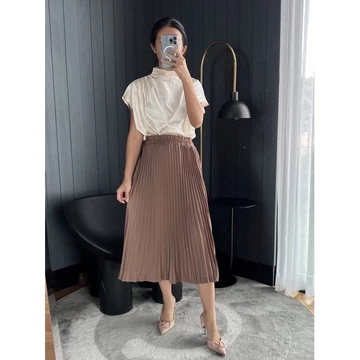 GLITTEN THE LABEL ROK Plisket MIDI Rok Plisket 7 8 Tanggung Rok Plisket Premium Pleats Skirt