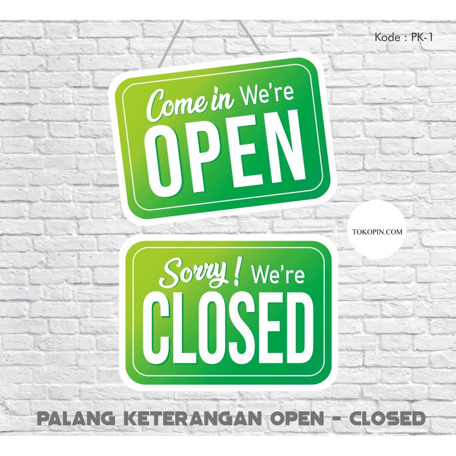 Jual Papan Open Closed Colour Sign Board Akrilik - Come In | Shopee ...