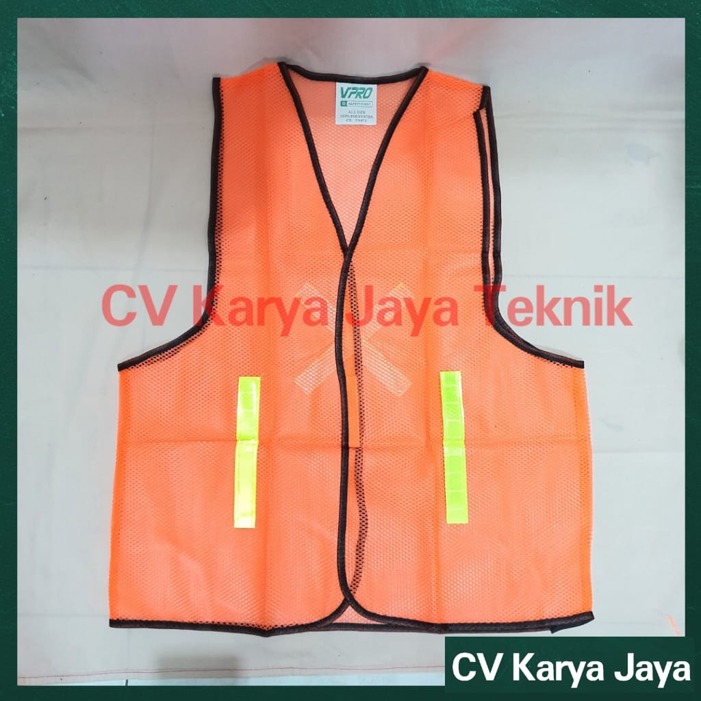 Jual Rompi Jaring Orange / Rompi Jala / Rompi Safety Kerja Proyek ...