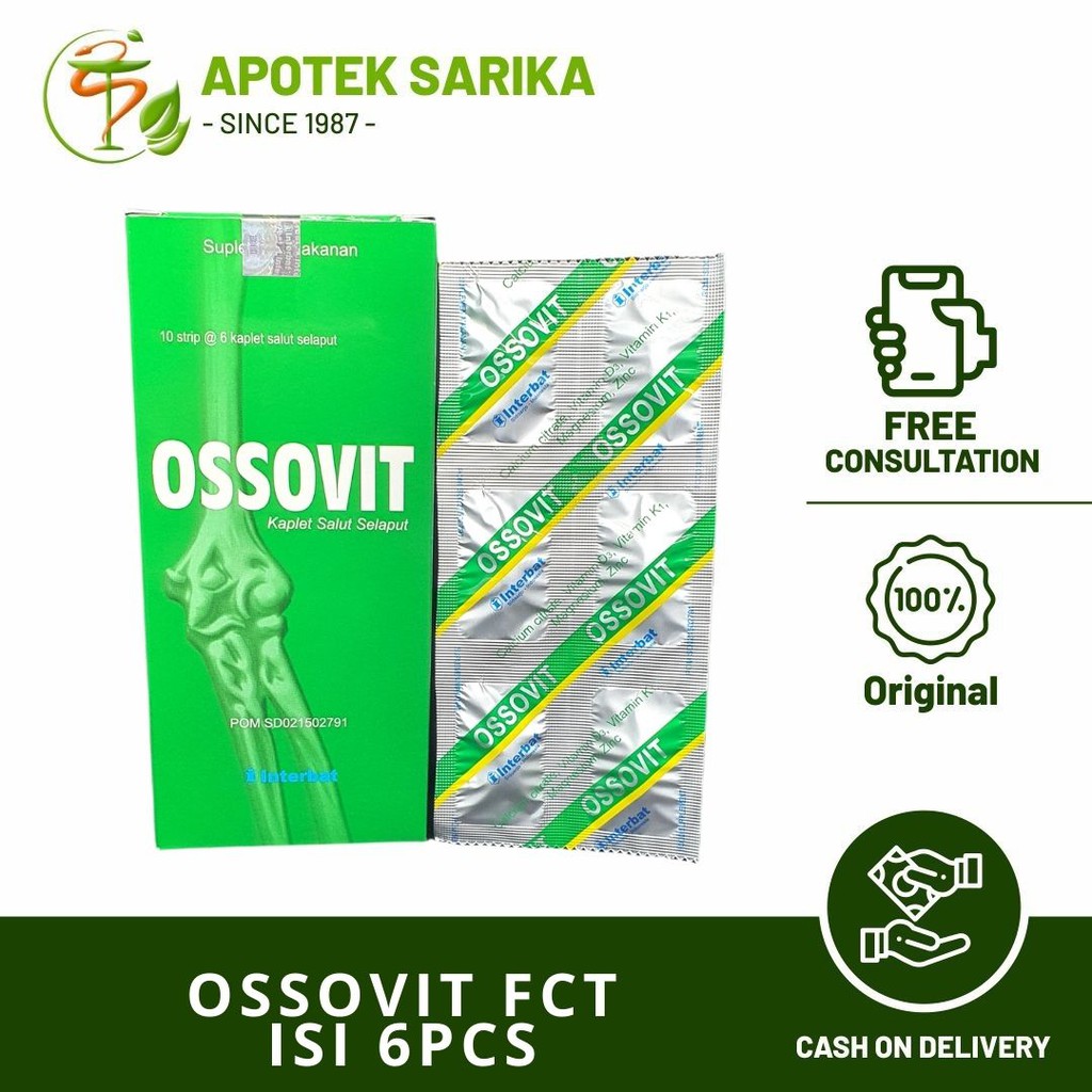 Jual Ossovit 1 strip 6pcs (untuk memelihara kesehatan tulang) | Shopee ...
