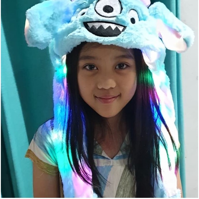 Jual Topi Monster Inc / Bunny Hat Led / Topi KPOP / Topi telinga gerak ...