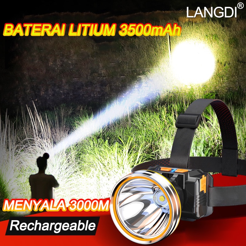 Promo Senter Kepala Cob Led Rechargeable Headlamp Led Super Terang