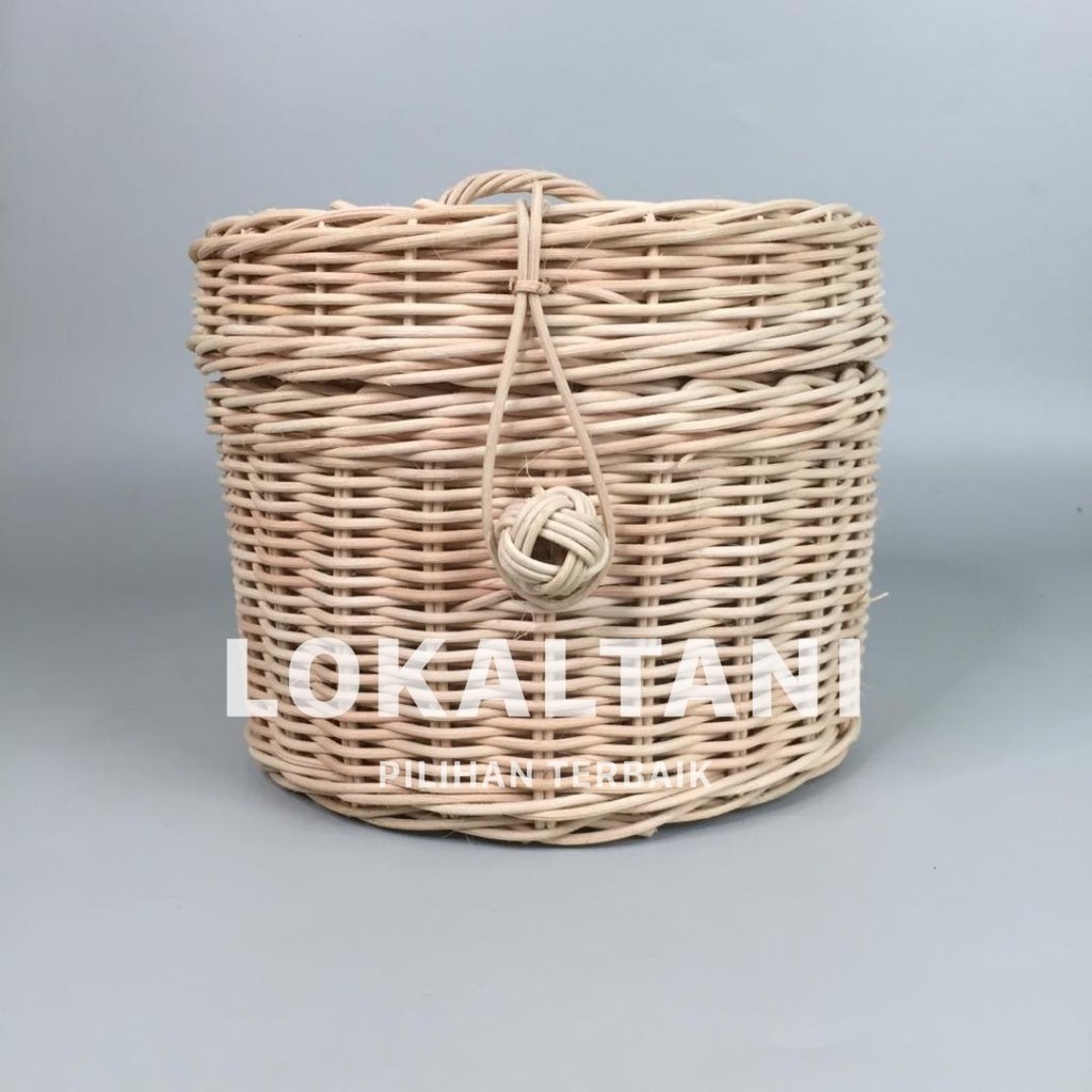 Jual Keranjang Rotan Parcel Bulat Keranjang Penyimpanan Rotan Shopee Indonesia