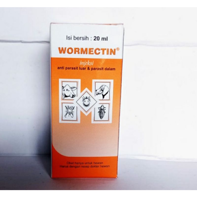 Jual WORMECTIN 20ML OBAT HEWAN anti jamur parasit cacing gudig scabies ...