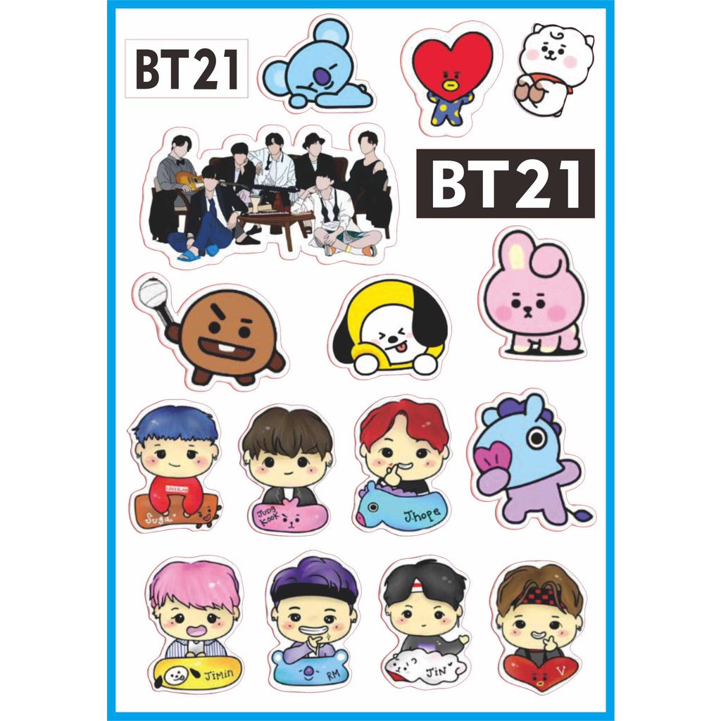 Jual Stiker KPOP BTS 1 [ISI 15PCS] Sticker Setiker Case Laptop | HP ...