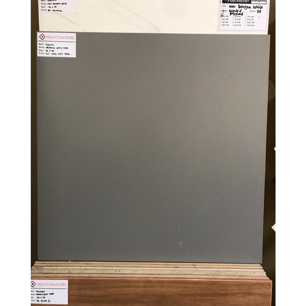Jual granit 60x60 - abu polos matte - essenza absolute grey | Shopee ...