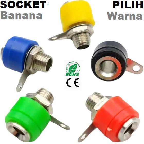 Jual Banana Plug Female Socket 4mm Panel Mount Konektor Soket Jack ...