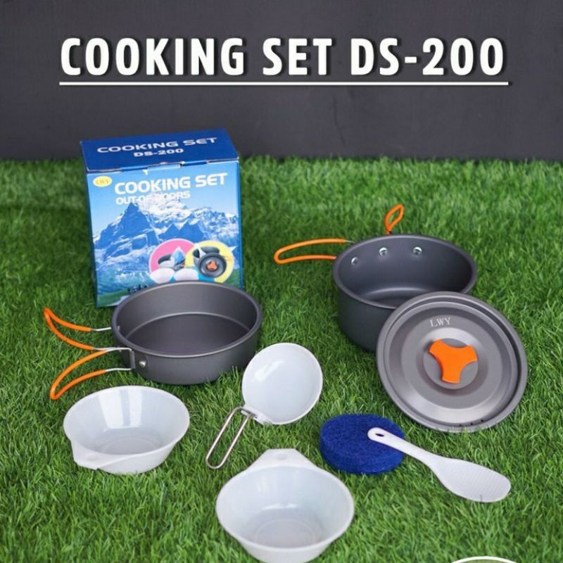 Jual Alat Masak Cooking Set Nesting Ds Praktis Berkemah Mendaki