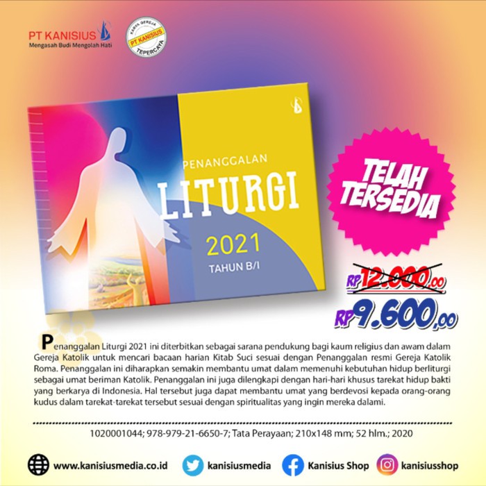 Jual Penanggalan Liturgi 2021 Tahun B/I | Shopee Indonesia