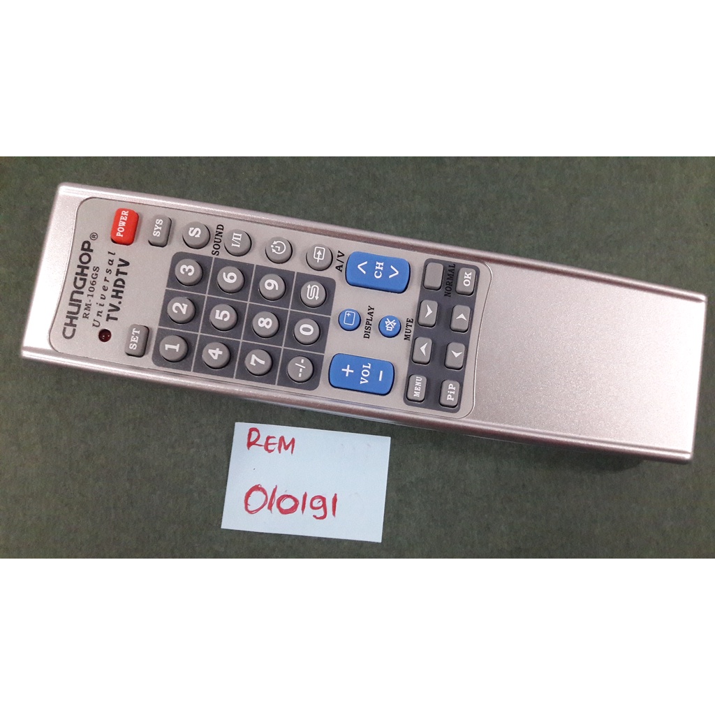 Jual REMOTE TV UNIVERSAL CHUNGHOP RM 106GS +BATRAI 2 PCS | Shopee Indonesia