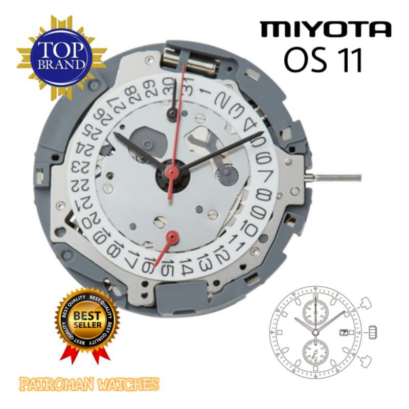 Mesin jam best sale tangan miyota chronograph