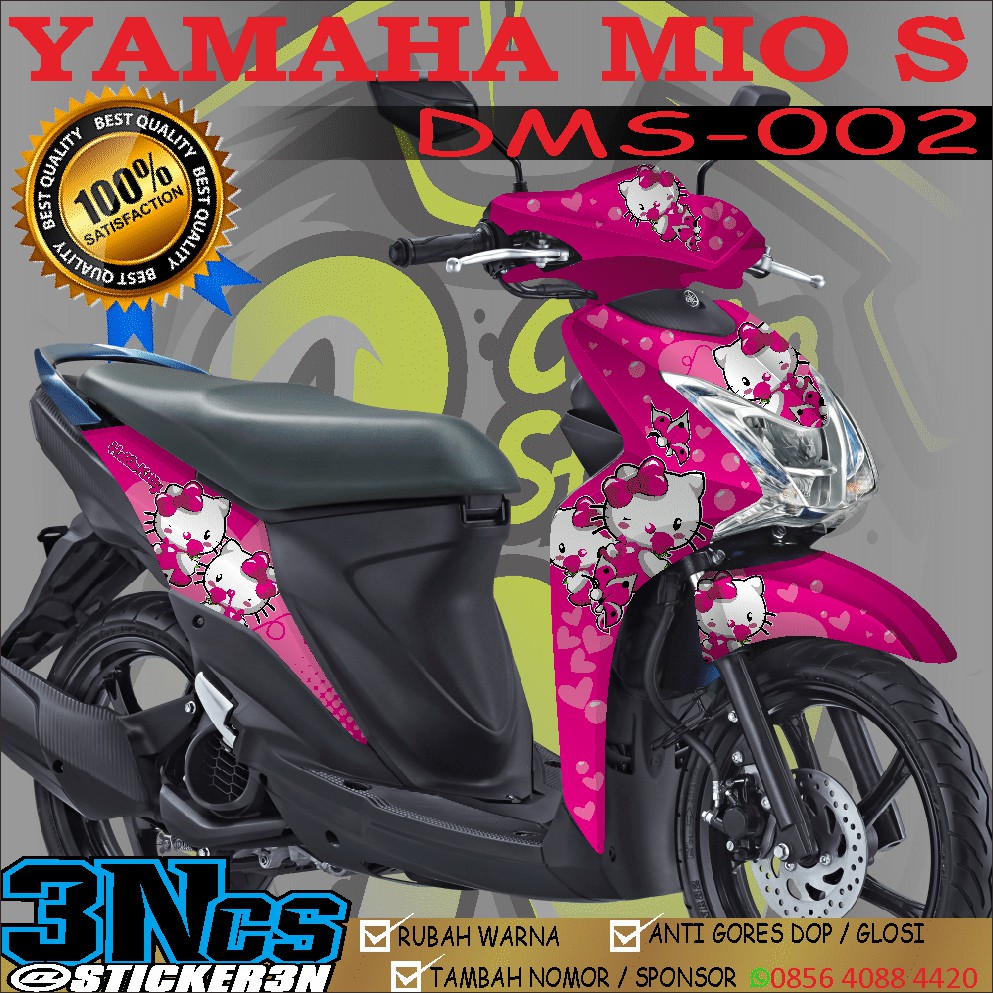 Jual sticker hellokitty mio s fullbodi, striping hello kitty yamaha mio