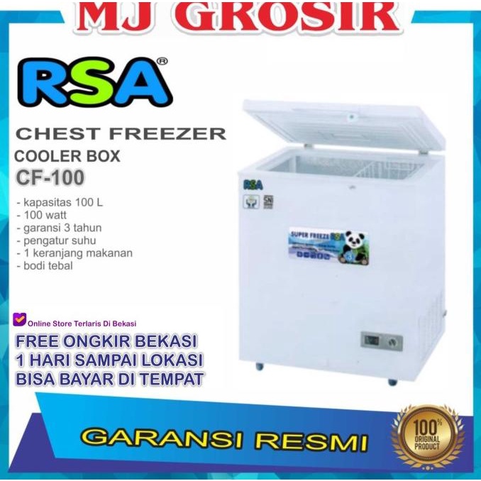Jual RSA CHEST FREEZER CF 100 BOX 100L LEMARI PEMBEKU 100 LITER BY GEA ...