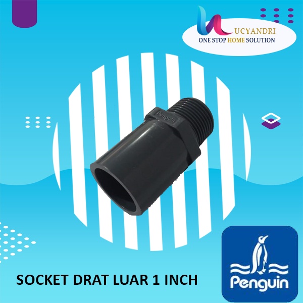 Jual Socket Drat Luar PENGUIN 1 Inch Sok Pipa PVC | Shopee Indonesia