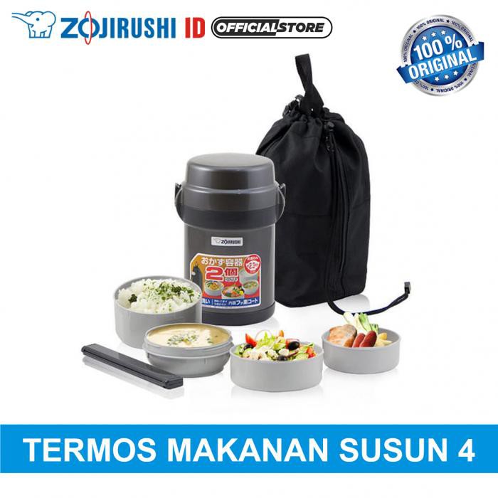 Zojirushi SL-JAF14 HG Lunch Jar Termos Makanan Susun [Abu Tua]