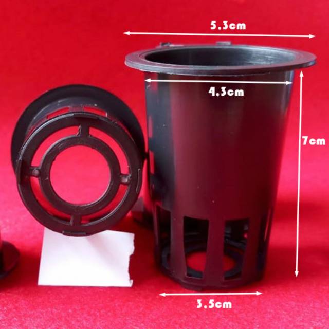 Grosir Netpot 7 cm hitam 100 pcs