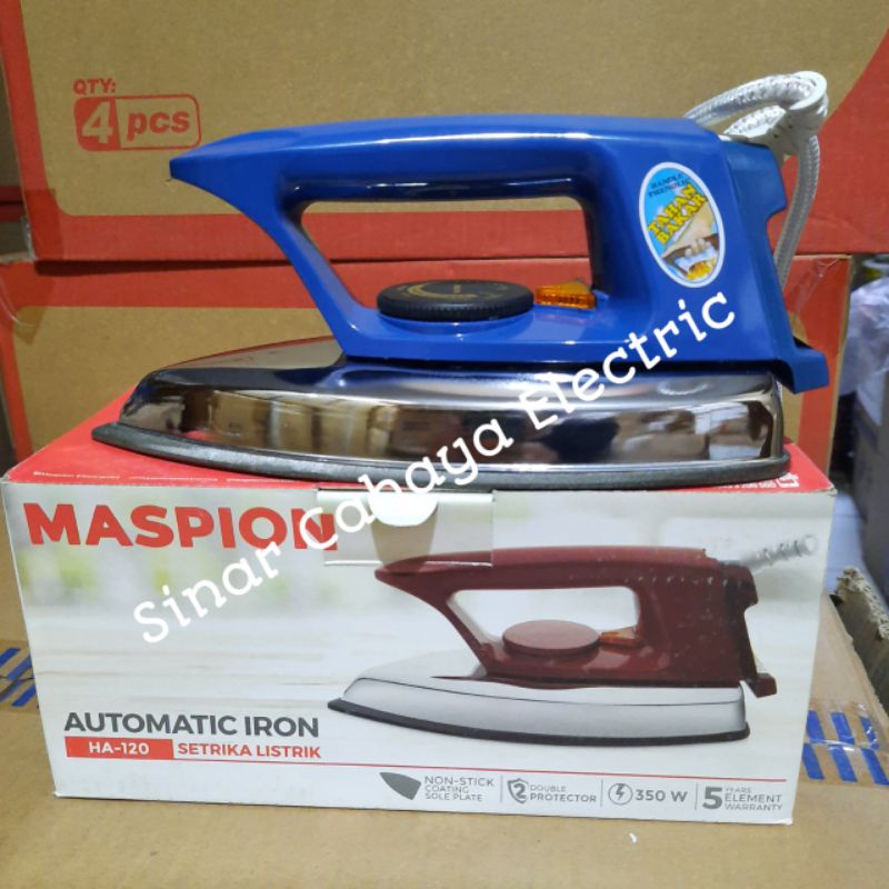 Jual Promo Setrika Listrik Maspion Ha Anti Lengket Biru Shopee Indonesia