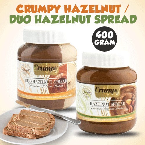 Jual Selai Crumpy Hazelnut 400 Gram (Duo Hazelnut, Dark Chocolate