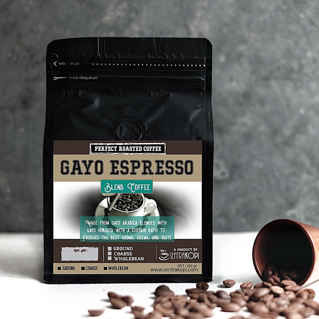 Jual Kopi Gayo Espresso Blend Gram Bubuk Biji Sentra Kopi Premium Coffee Shopee